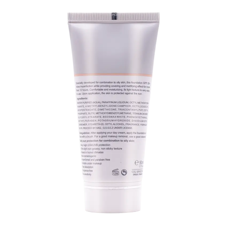 کرم ضد آفتاب رنگی SPF50 پوست چرب و مختلط سانیورا 50 میلی لیتر