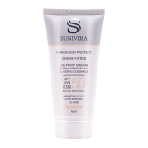 کرم ضد آفتاب رنگی SPF50 پوست چرب و مختلط سانیورا 50 میلی لیتر
