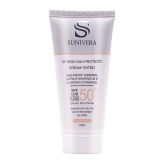 کرم ضد آفتاب رنگی SPF50 پوست چرب و مختلط سانیورا 50 میلی لیتر